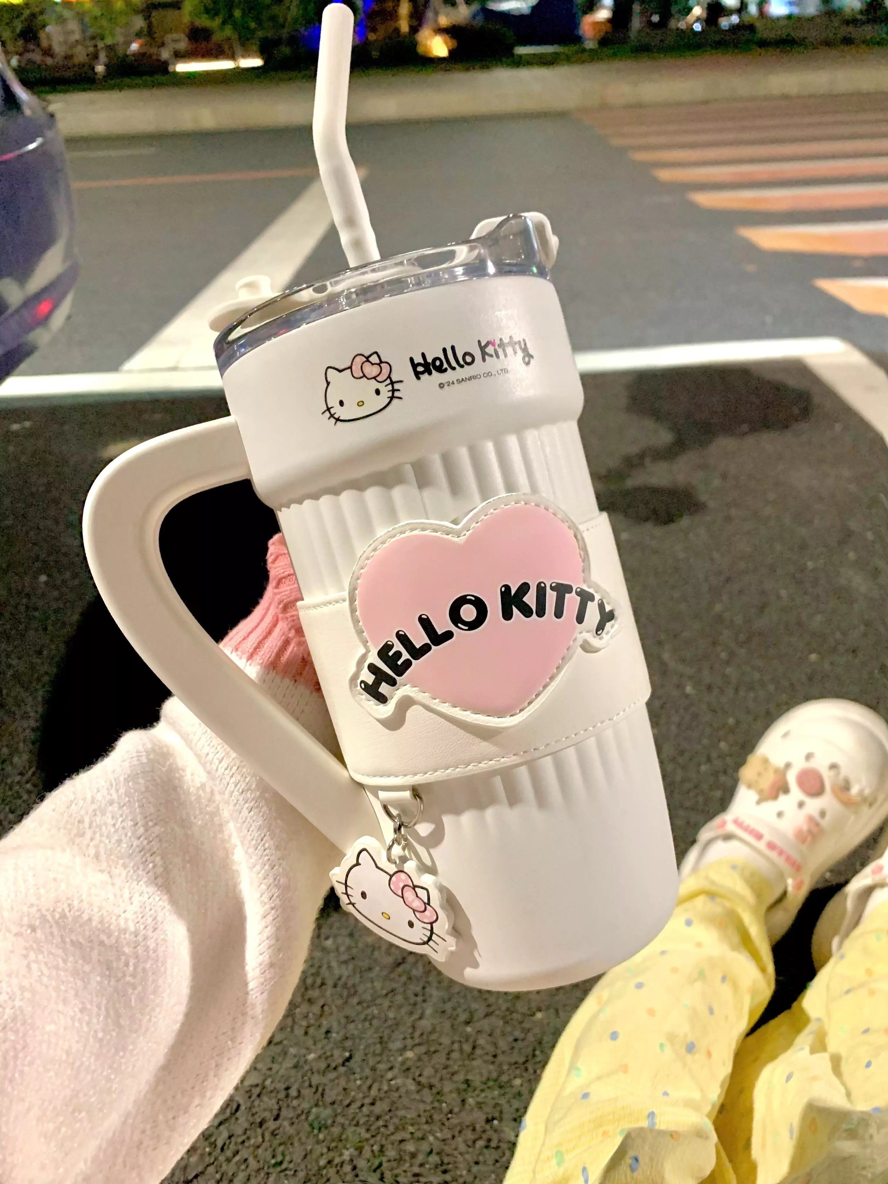 Sanrio Heart Sleeve Leak-proof Tumbler 40 Oz - Blind Box Mall