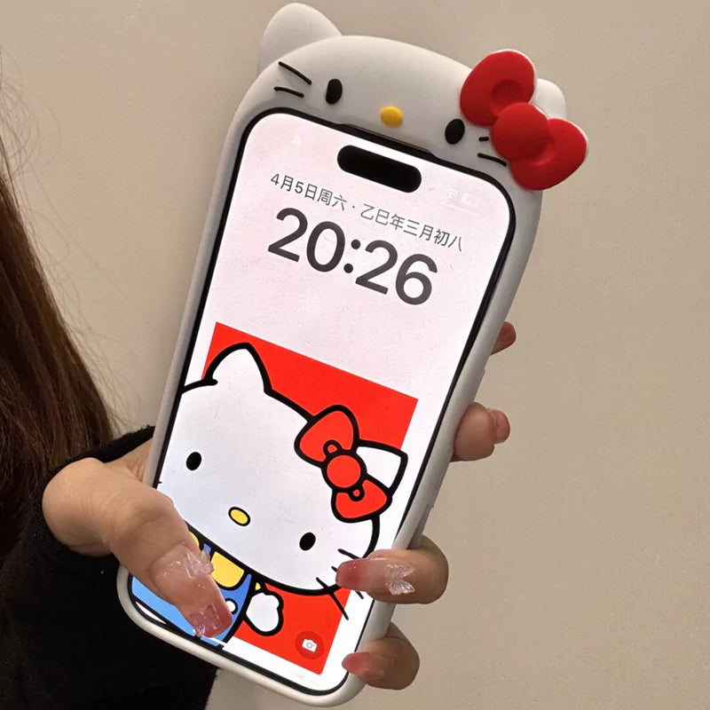 HelloKitty/My Melody Shape Silicone Phone Case - Blind Box Mall