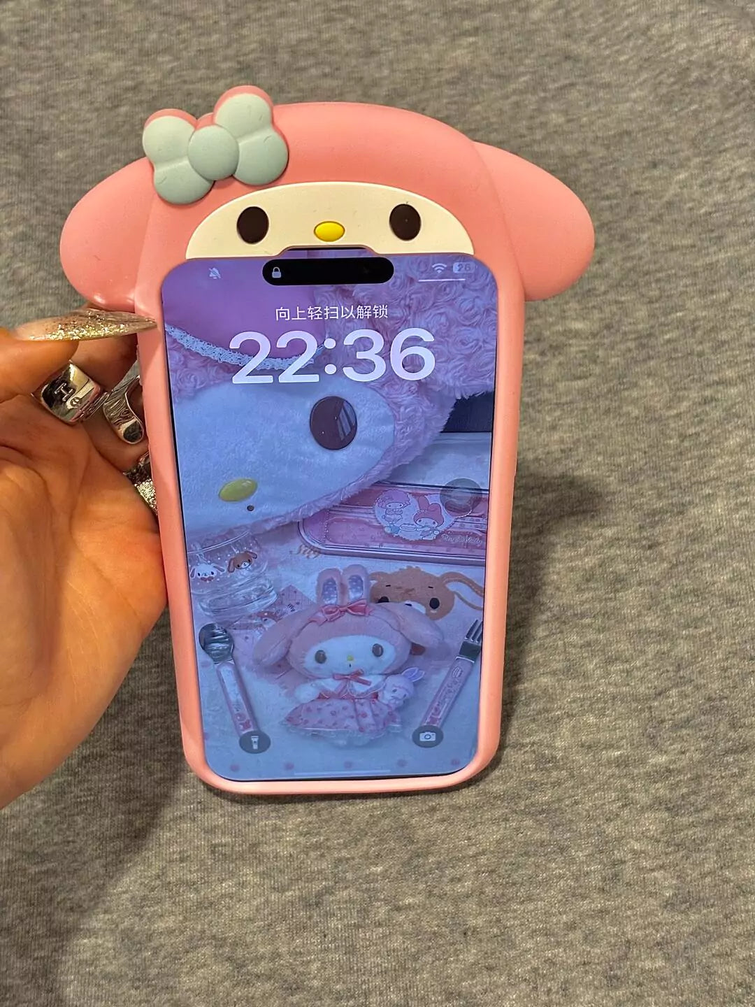 HelloKitty/My Melody Shape Silicone Phone Case - Blind Box Mall