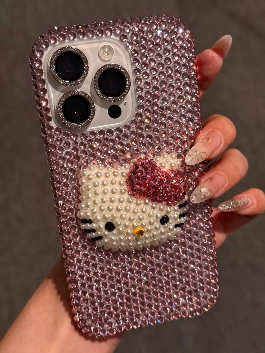 Hello Kitty Handmade Rhinestone Diamond Phone Case - Blind Box Mall