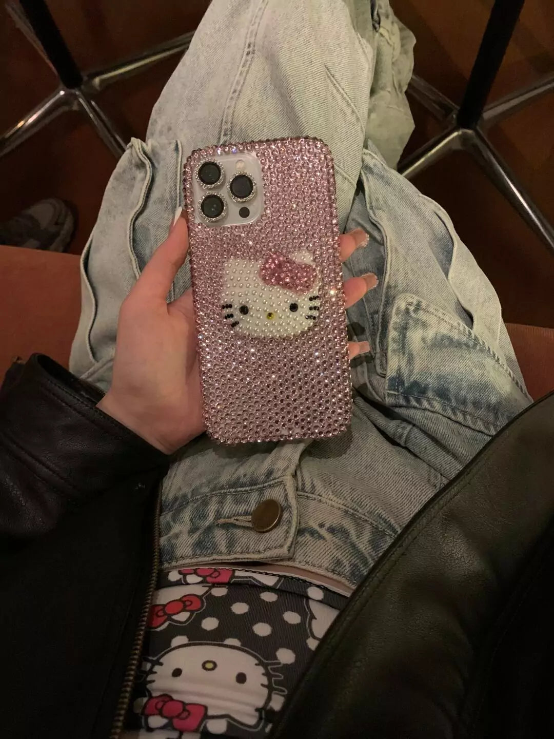 Hello Kitty Handmade Rhinestone Diamond Phone Case - Blind Box Mall
