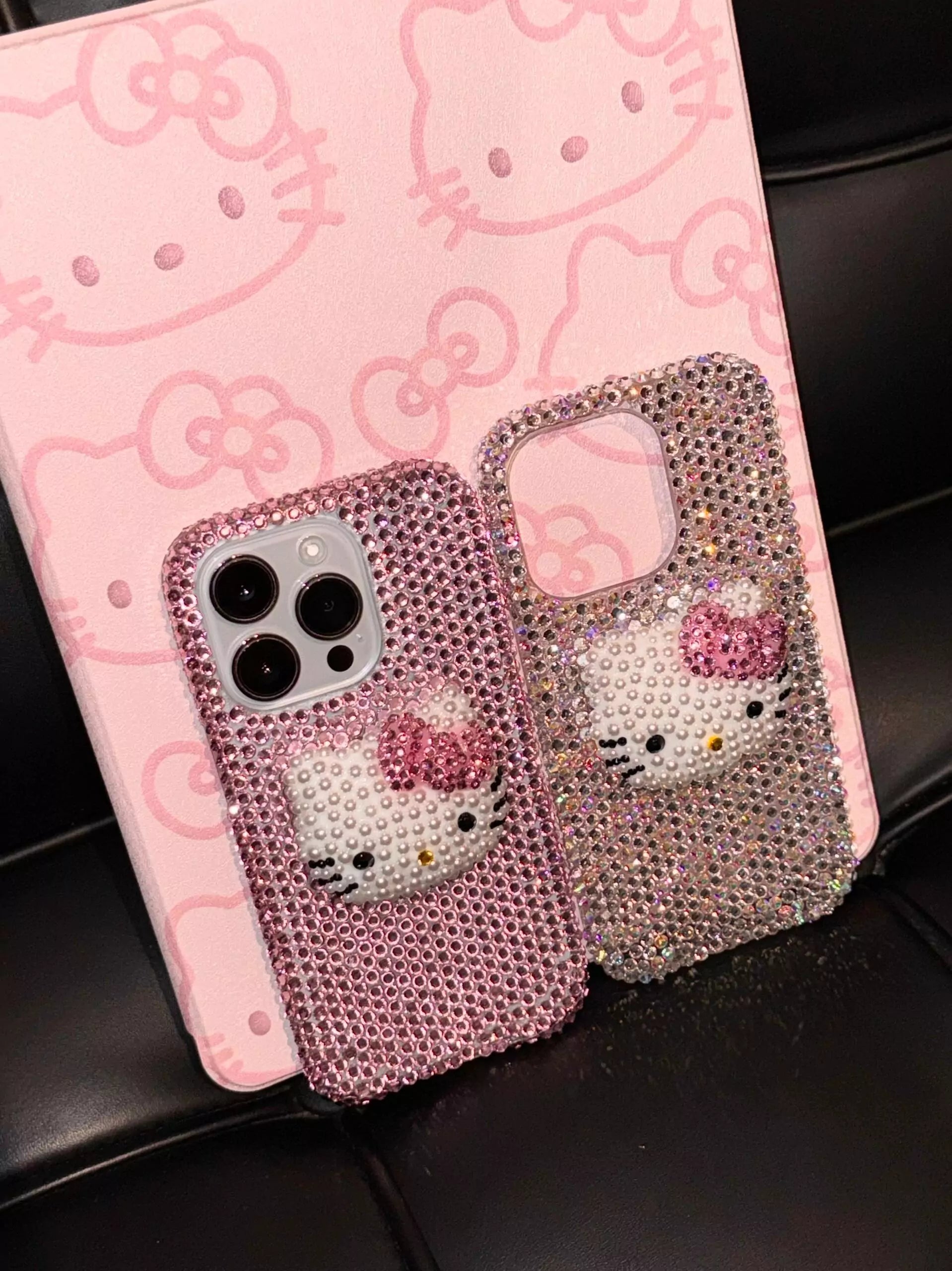Hello Kitty Handmade Rhinestone Diamond Phone Case - Blind Box Mall