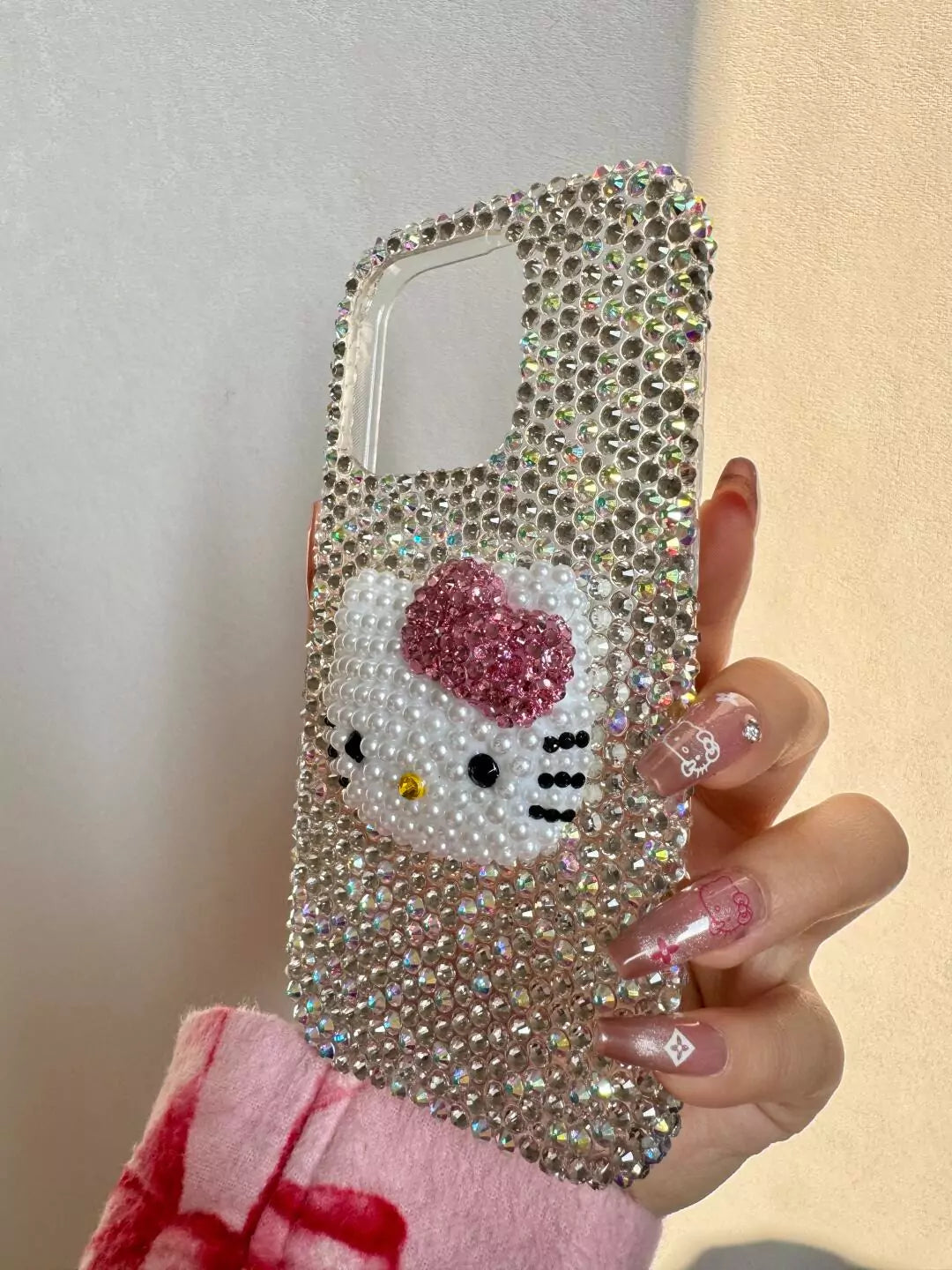 Hello Kitty Handmade Rhinestone Diamond Phone Case - Blind Box Mall