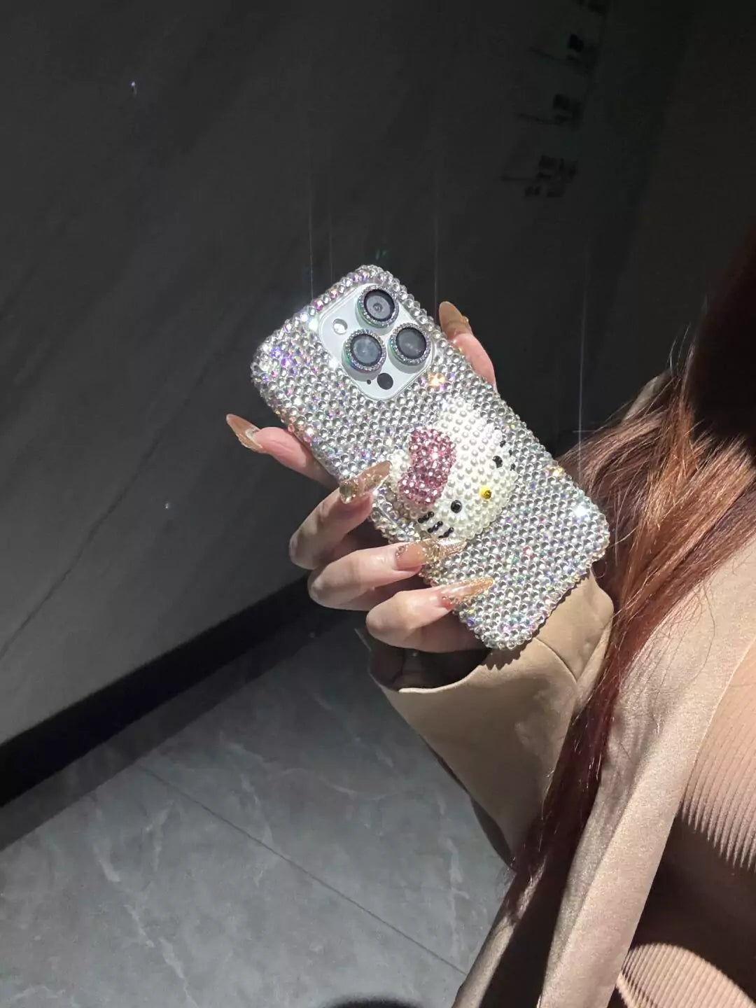 Hello Kitty Handmade Rhinestone Diamond Phone Case - Blind Box Mall