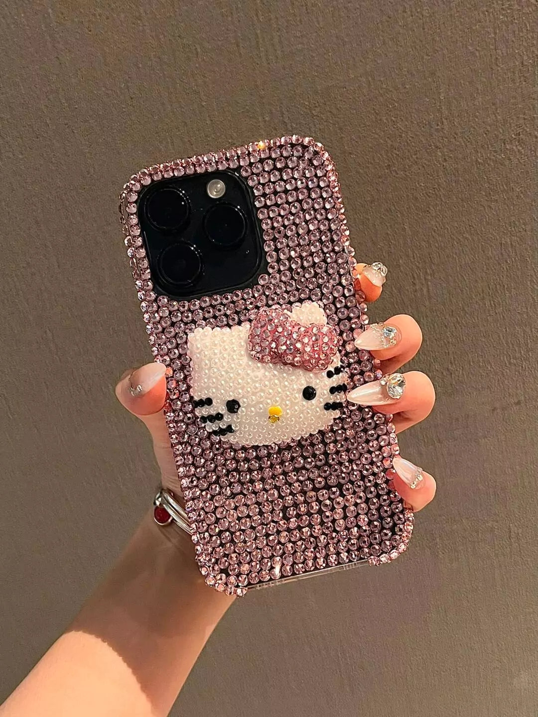 Hello Kitty Handmade Rhinestone Diamond Phone Case - Blind Box Mall