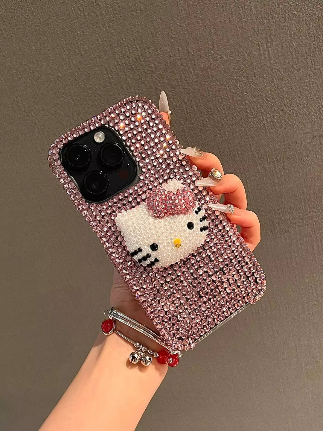 Hello Kitty Handmade Rhinestone Diamond Phone Case - Blind Box Mall