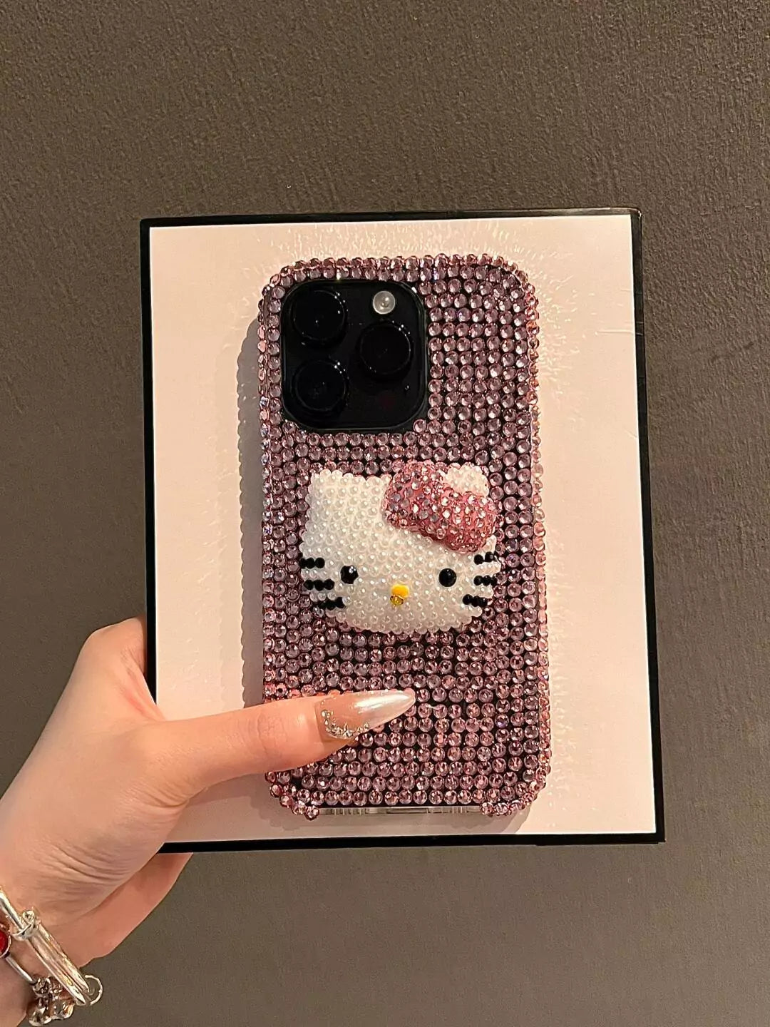 Hello Kitty Handmade Rhinestone Diamond Phone Case - Blind Box Mall