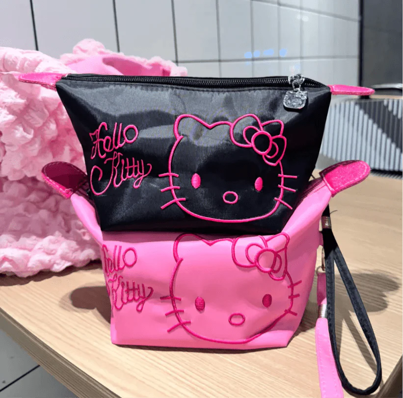 HelloKitty Embroidery Cosmetic Bag Large-capacity - Blind Box Mall