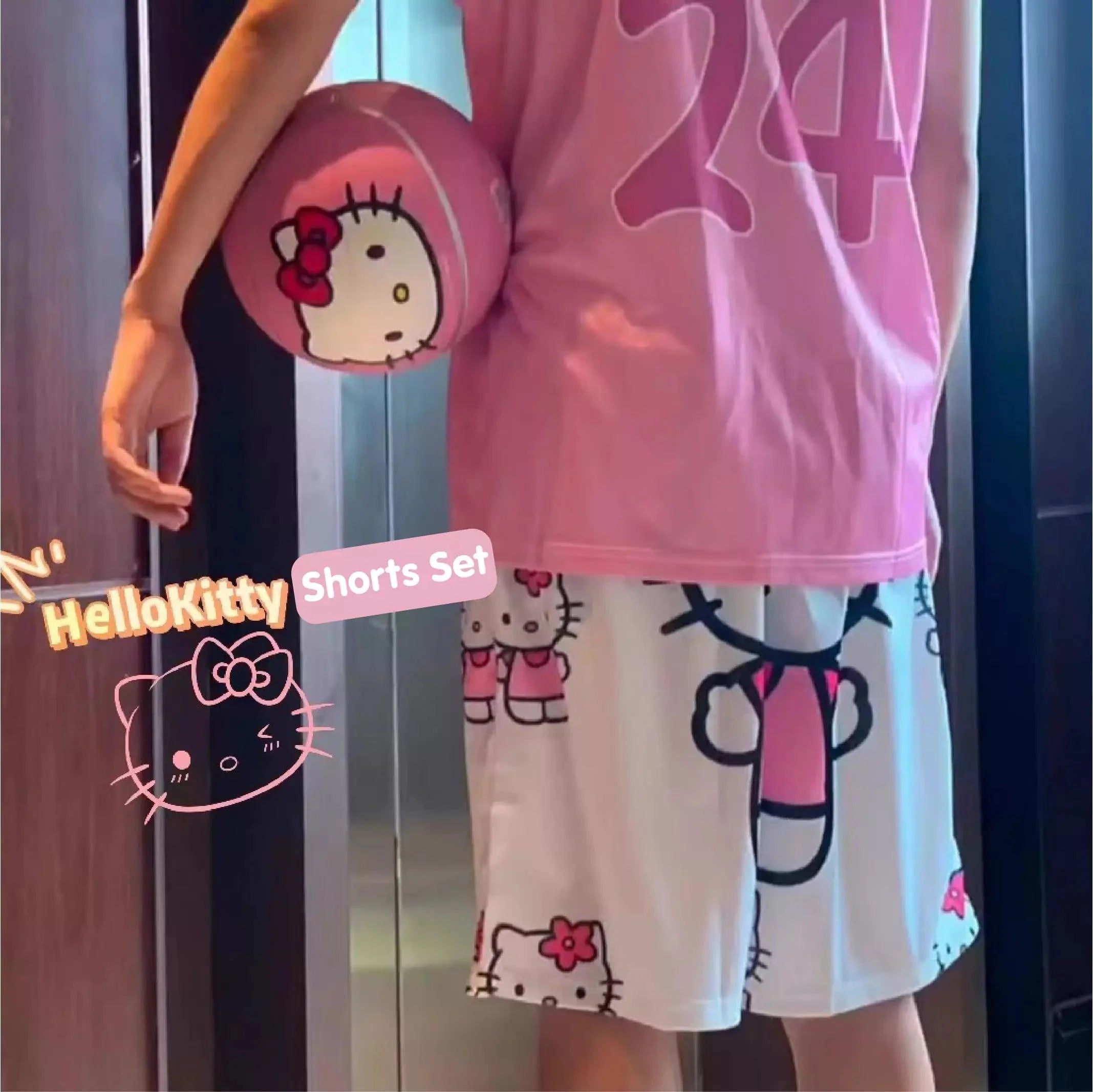 Hello Kitty Shirt+Shorts Set - Blind Box Mall