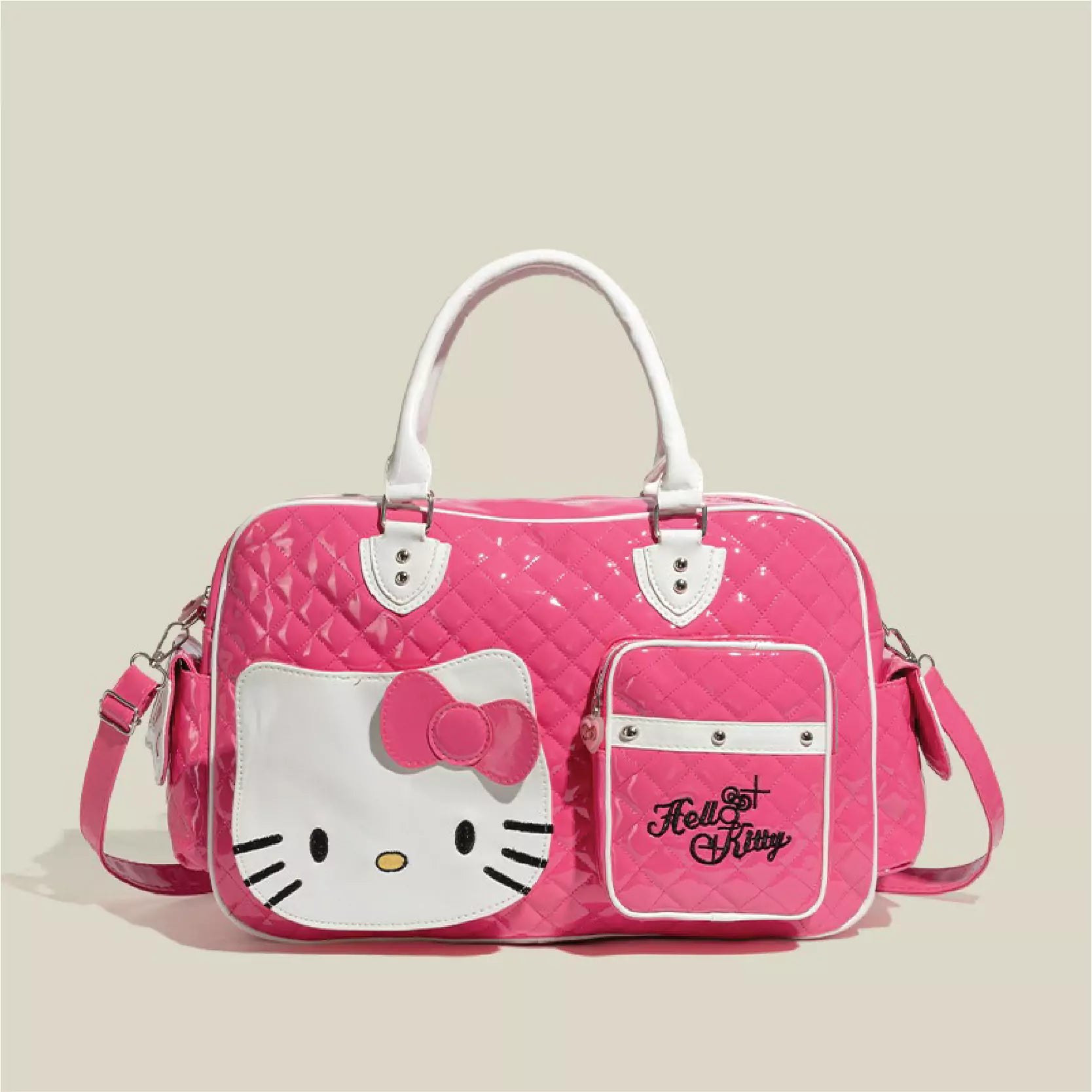 HelloKitty Cute PU Weekender Duffel Bag - Blind Box Mall