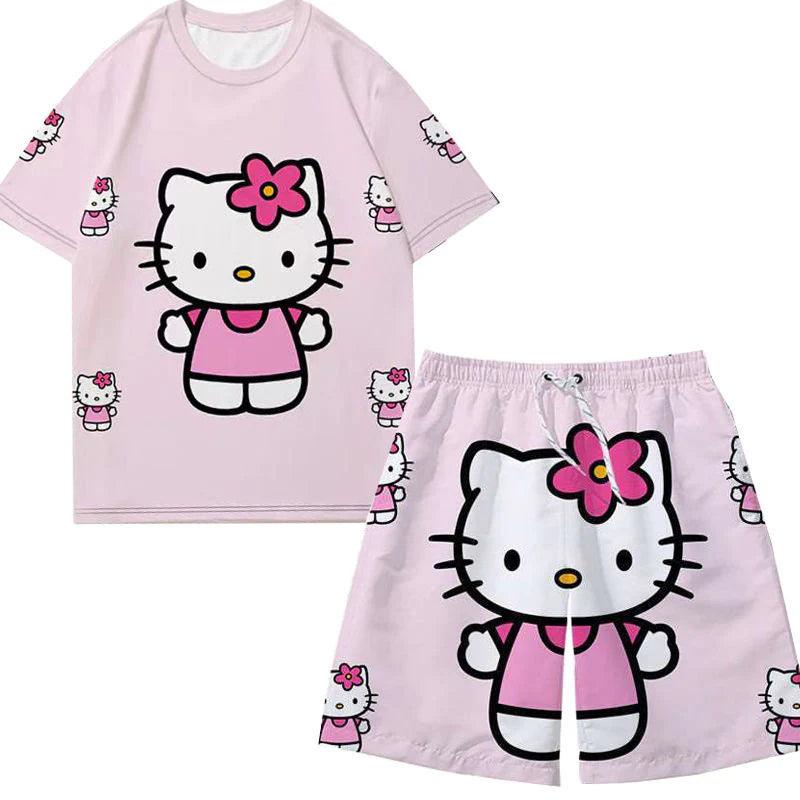 Hello Kitty Shirt+Shorts Set - Blind Box Mall