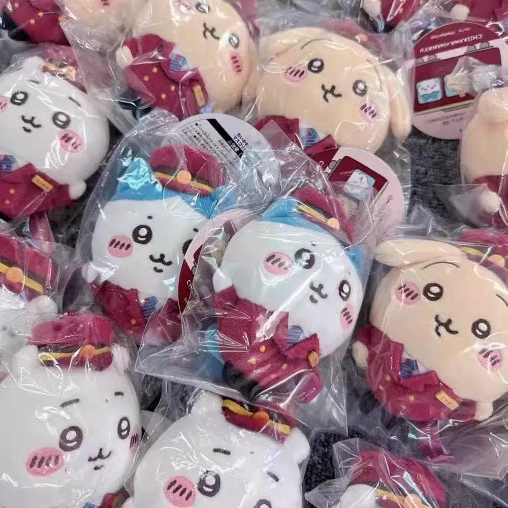 🚂 Chiikawa Train Conductor Mini Plush (11cm) - All Aboard the Cuteness Express! Mini Plush Keychain