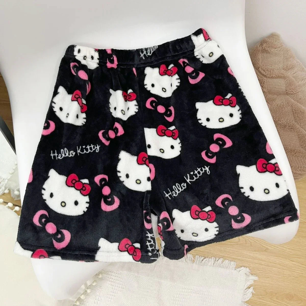 Hello Kitty Fluffy Pyjama Shorts - Blind Box Mall