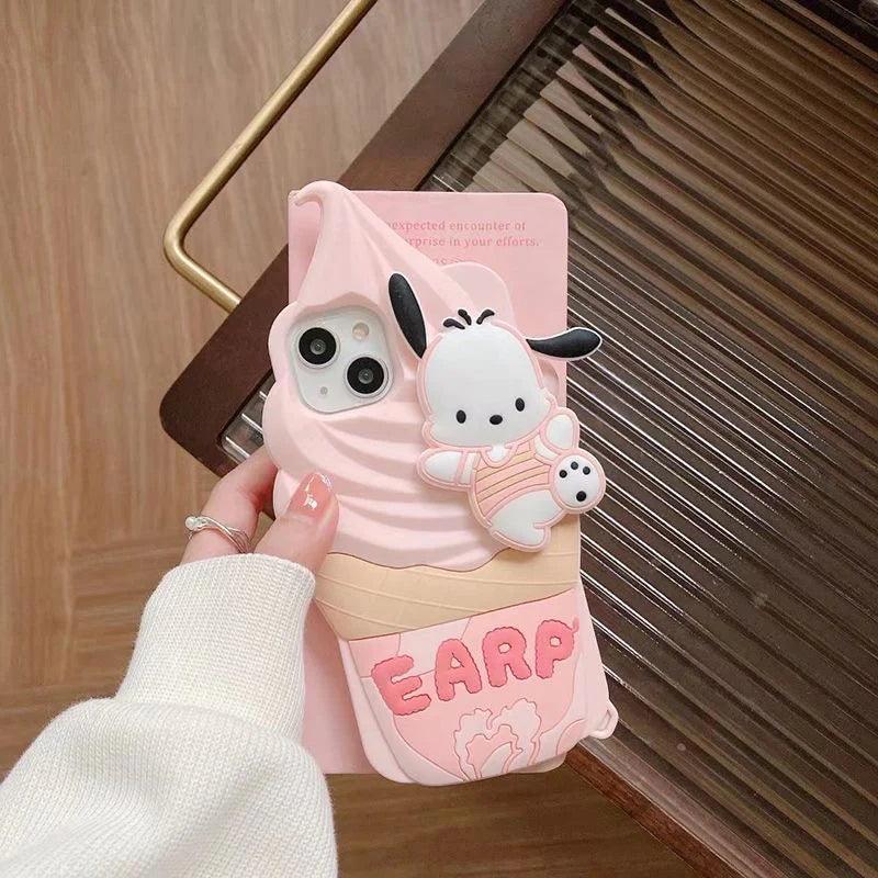 Pochacco/Hello Kitty Ice Cream Phone Case - Blind Box Mall