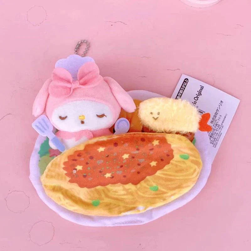 Sanrio Omelette Plushie Keychain - Blind Box Mall