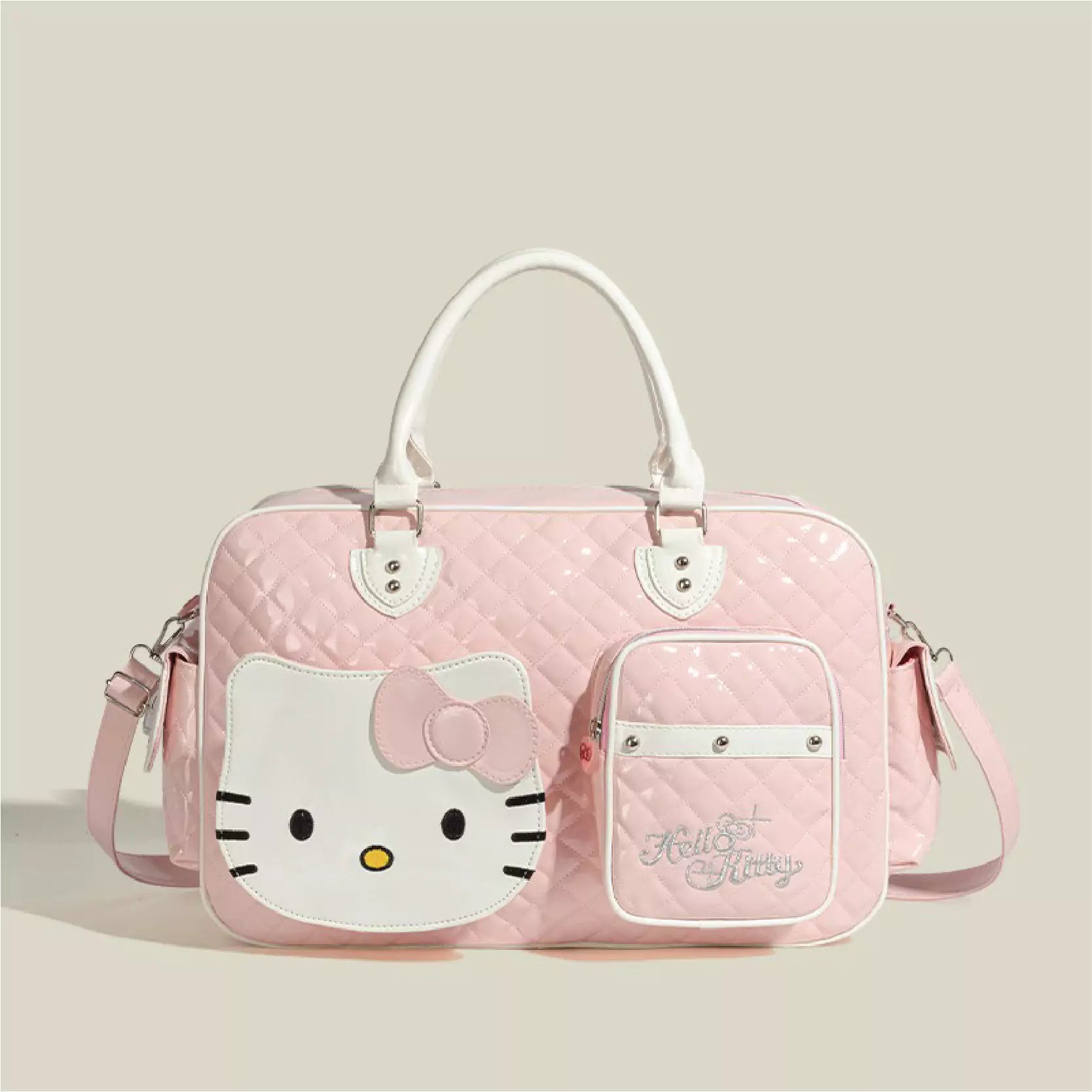 HelloKitty Cute PU Weekender Duffel Bag - Blind Box Mall