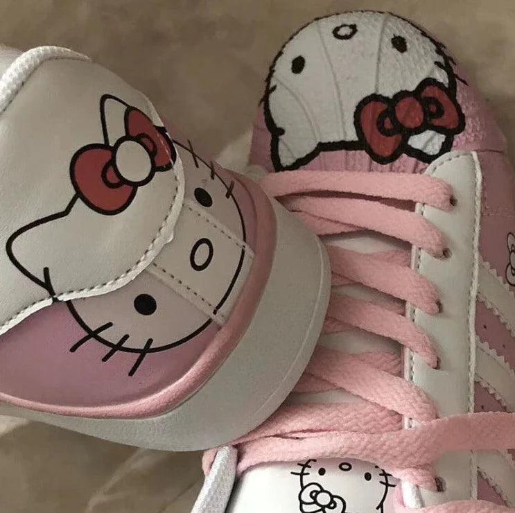 Cinnamoroll & Hello Kitty Kawaii Face Sneakers - Blind Box Mall