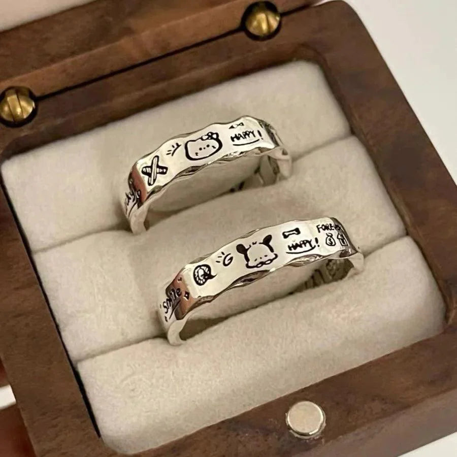 Sanrio Sterling Silver Graffiti Ring - Blind Box Mall