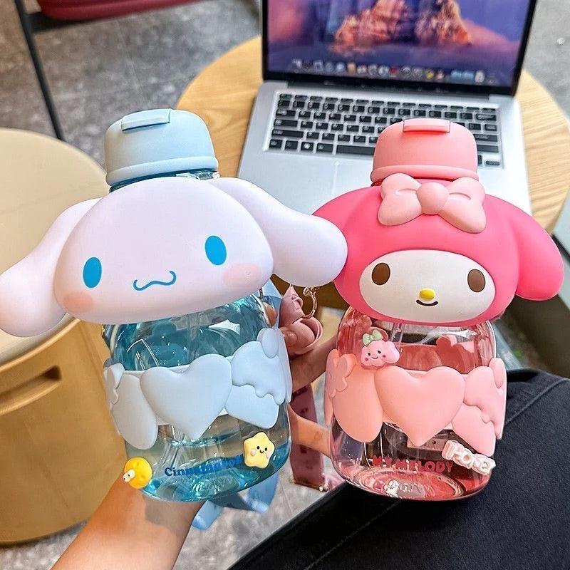 Sanrio Kids Face-shaped Water Bottle (650ml) - Blind Box Mall