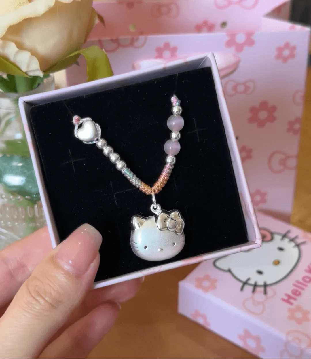 HelloKitty Silver Charmsilver Necklace - Blind Box Mall