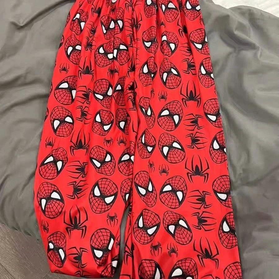 HelloKitty&Spiderman Fluffy Fleece Warm Pajamas Pants - Blind Box Mall