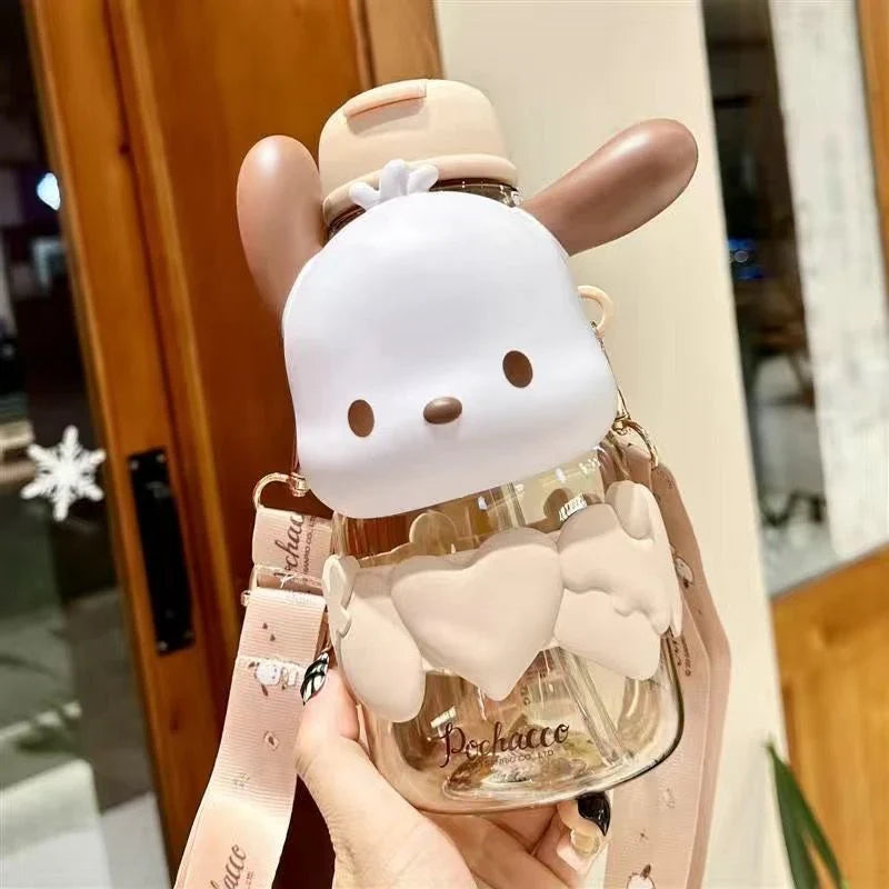 Sanrio Kids Face-shaped Water Bottle (650ml) - Blind Box Mall