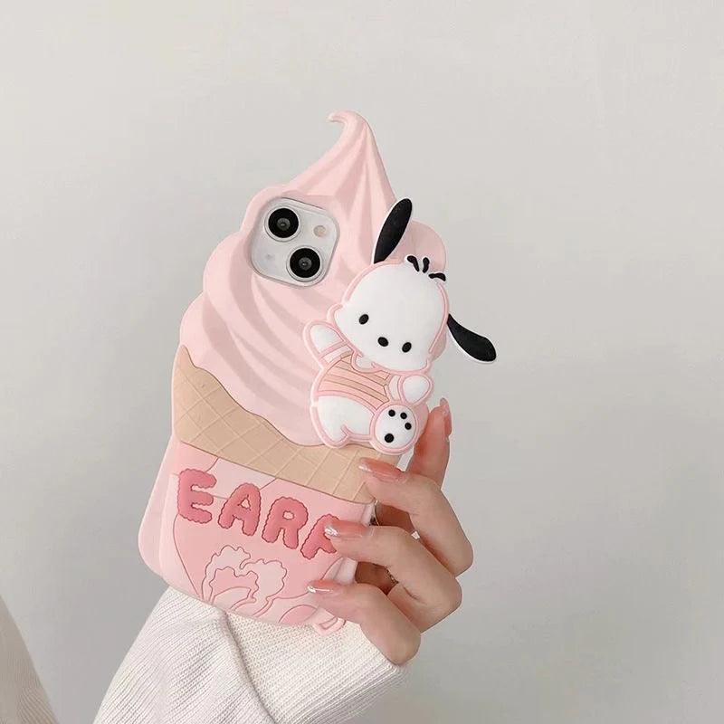 Pochacco/Hello Kitty Ice Cream Phone Case - Blind Box Mall