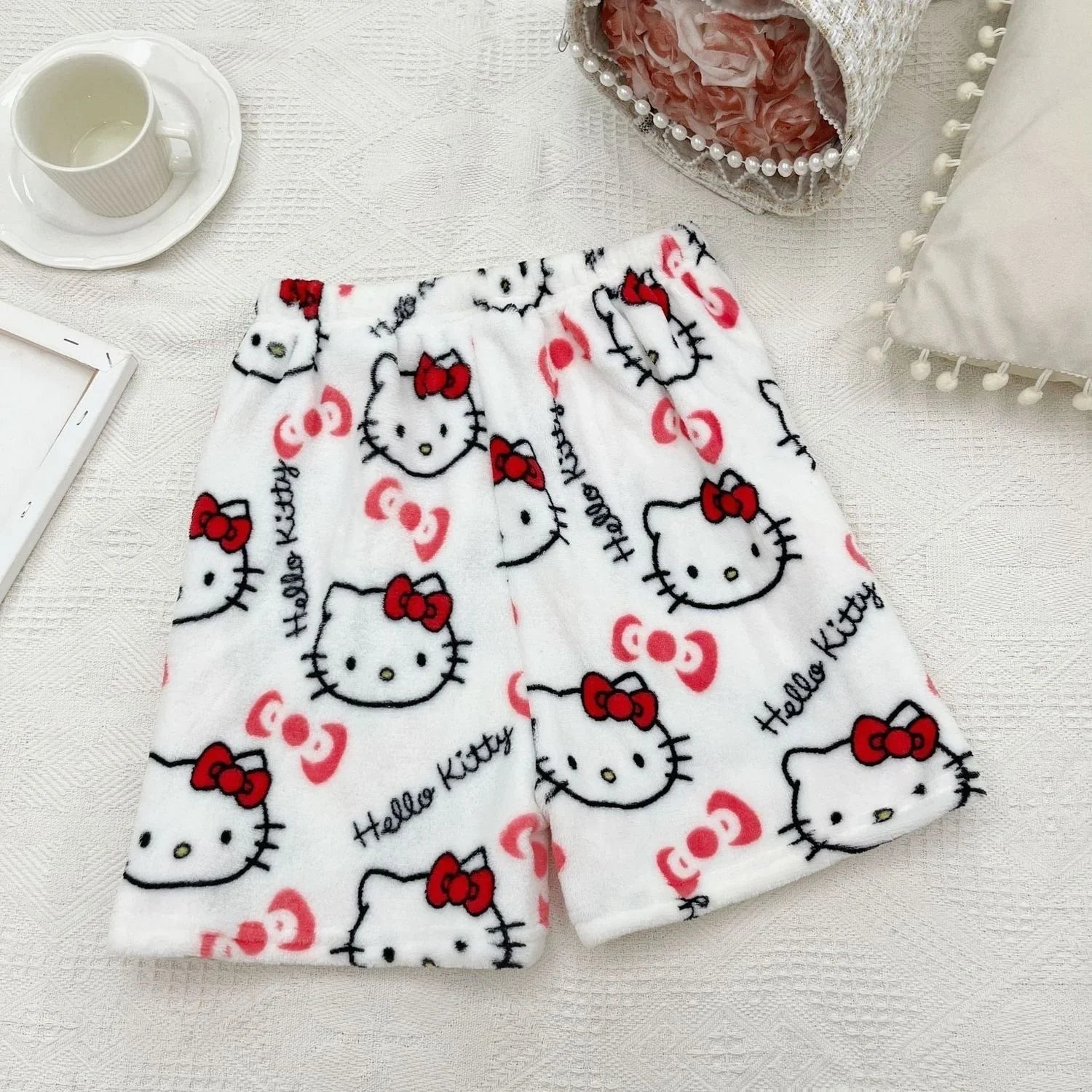 Hello Kitty Fluffy Pyjama Shorts - Blind Box Mall