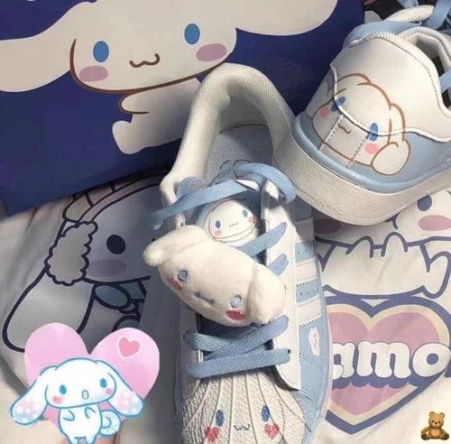 Cinnamoroll & Hello Kitty Kawaii Face Sneakers - Blind Box Mall