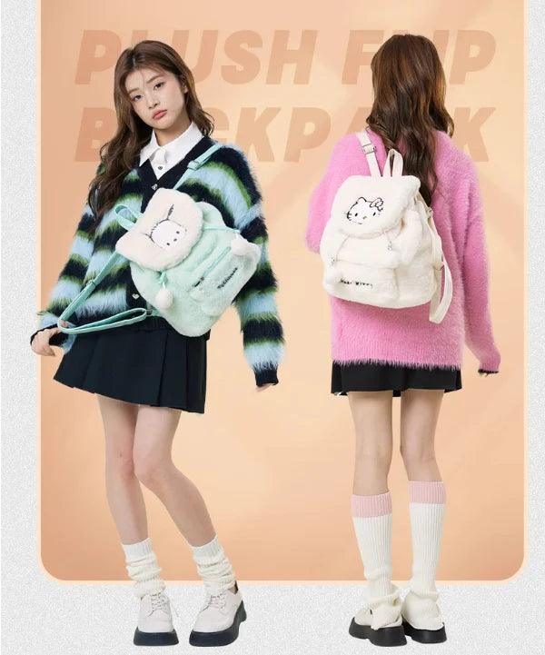 Sanrio Fluffy Backpack - Blind Box Mall