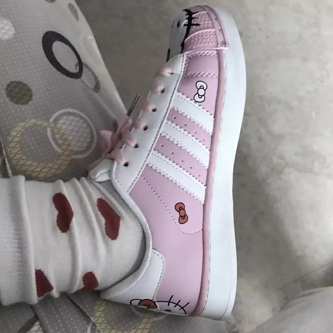 Cinnamoroll & Hello Kitty Kawaii Face Sneakers - Blind Box Mall