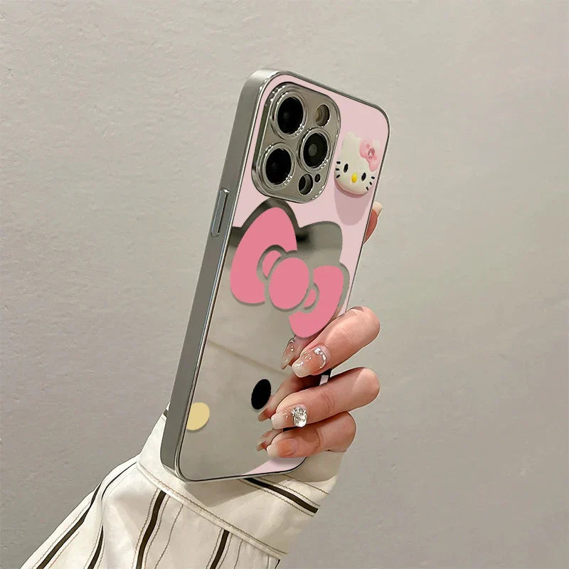 Hello Kitty Mirror Face Phone Case - Blind Box Mall