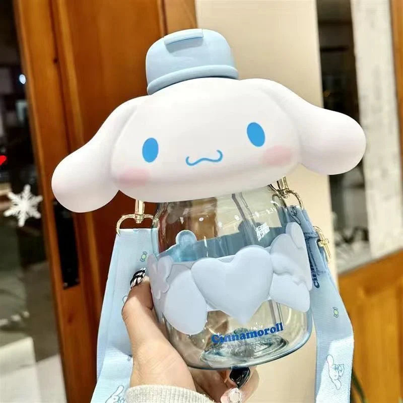 Sanrio Kids Face-shaped Water Bottle (650ml) - Blind Box Mall