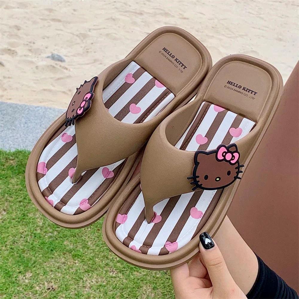 Tanned Hello Kitty Flip-flop Slippers - Blind Box Mall