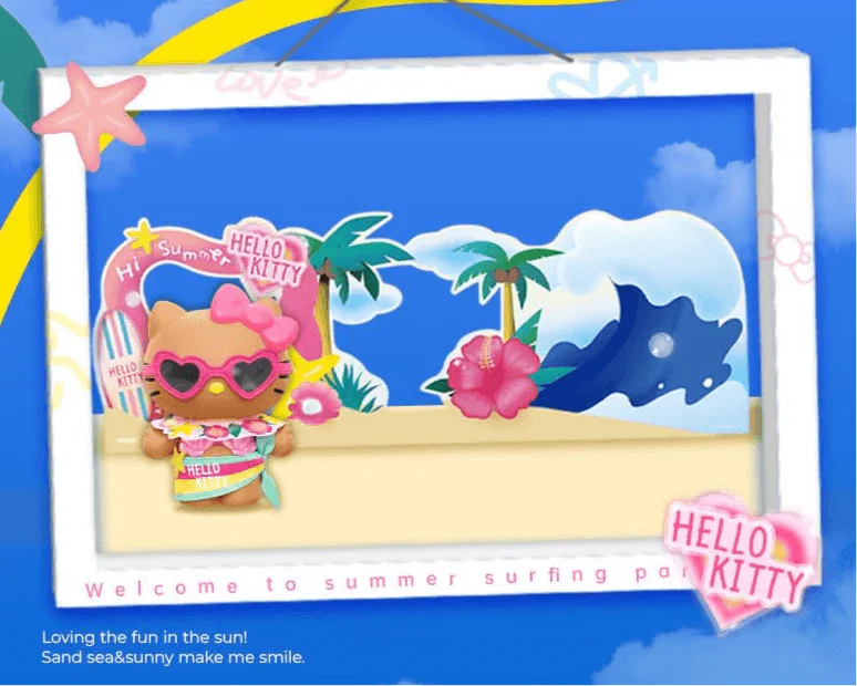 HelloKitty Beach Surfing Bluetooth Speaker Gift Box - Blind Box Mall