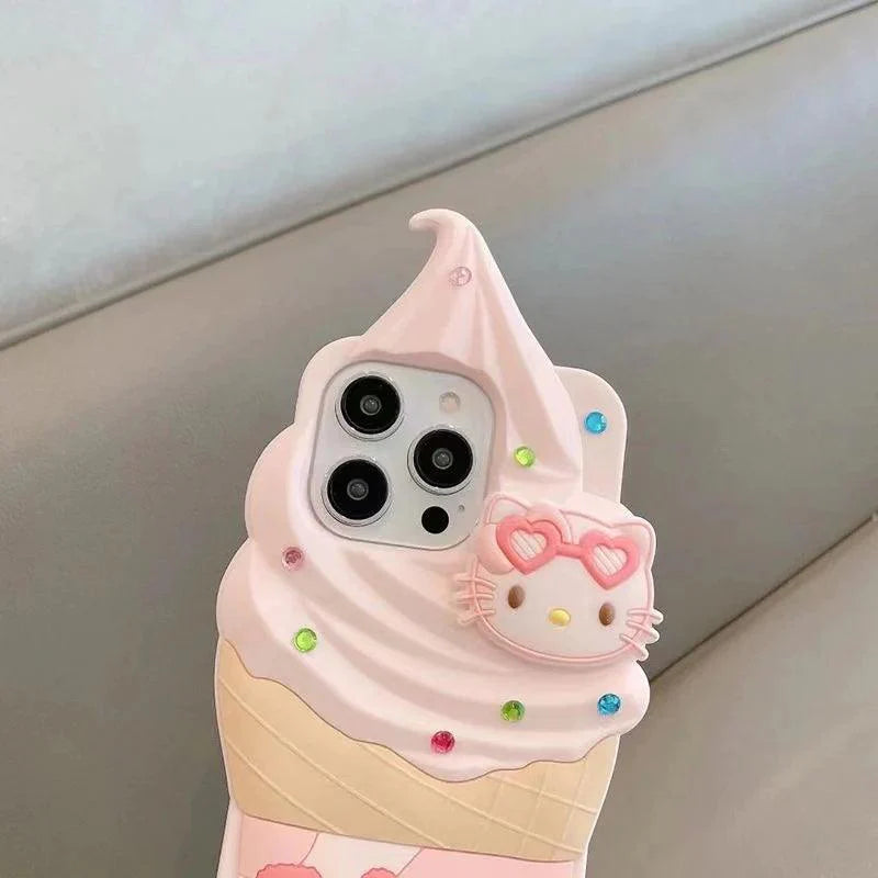 Pochacco/Hello Kitty Ice Cream Phone Case - Blind Box Mall