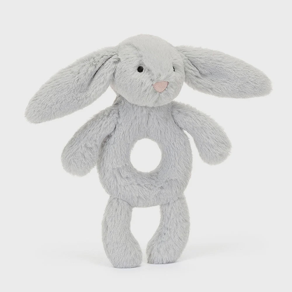 Jellycat Bashful Grey Bunny Ring Rattle - Blind Box Mall