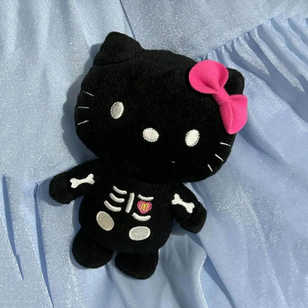 Black Kitty Skeleton Plushie KeyChain - Blind Box Mall