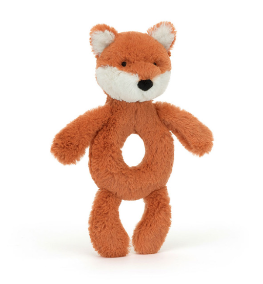 Jellycat Bashful Fox Cub Ring Rattle - Blind Box Mall