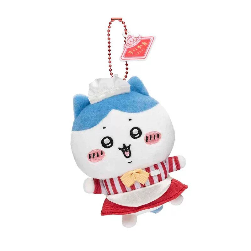 ✨ Chiikawa Café Crew Mini Charm ✨11cm Mini Plush Keychain – Adorable Anime Collectible - Blind Box Mall