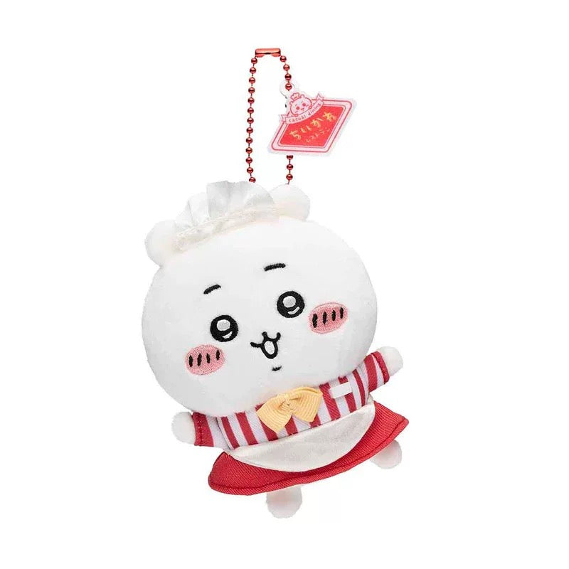 ✨ Chiikawa Café Crew Mini Charm ✨11cm Mini Plush Keychain – Adorable Anime Collectible - Blind Box Mall