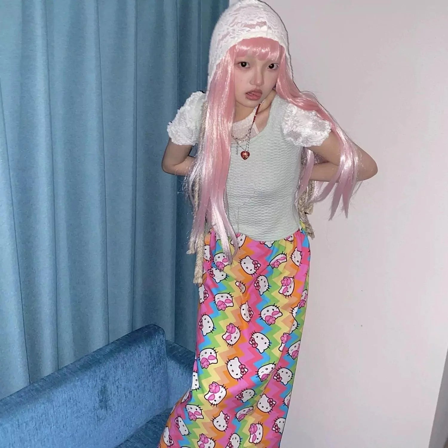 Hello Kitty ZigZag Rainbow Dress - Blind Box Mall