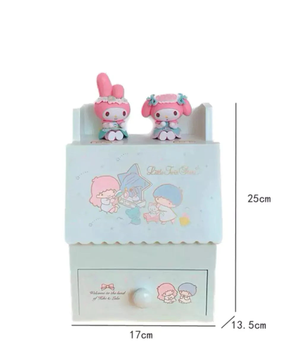 Sanrio Wooden Drawer With Mirror Inside - Blind Box Mall